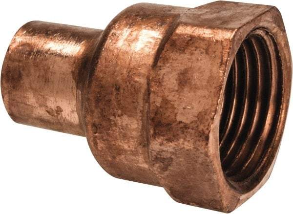 Mueller Industries - 3/8 x 1/2" Wrot Copper Pipe Adapter - C x F, Solder Joint - Exact Tool & Supply