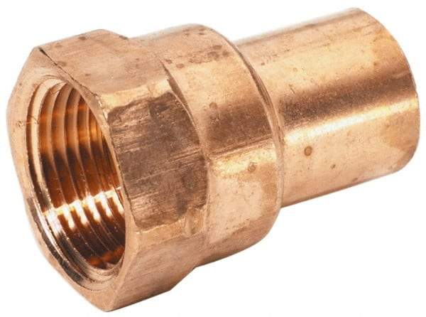 Mueller Industries - 3/4" Wrot Copper Pipe Adapter - FTG x F, Solder Joint - Exact Tool & Supply