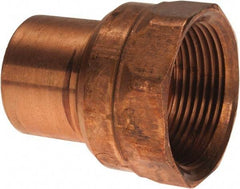 Mueller Industries - 1-1/4" Wrot Copper Pipe Adapter - FTG x F, Solder Joint - Exact Tool & Supply