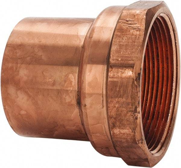 Mueller Industries - 2" Wrot Copper Pipe Adapter - FTG x F, Solder Joint - Exact Tool & Supply
