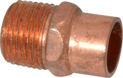 Mueller Industries - 3/8" Wrot Copper Pipe Adapter - C X M, Solder Joint - Exact Tool & Supply