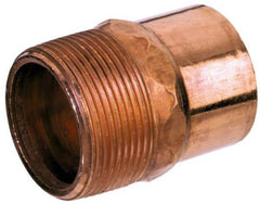 Mueller Industries - 5/8 x 1/2" Wrot Copper Pipe Adapter - C X M, Solder Joint - Exact Tool & Supply