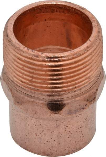 Mueller Industries - 1-1/4" Wrot Copper Pipe Adapter - C X M, Solder Joint - Exact Tool & Supply