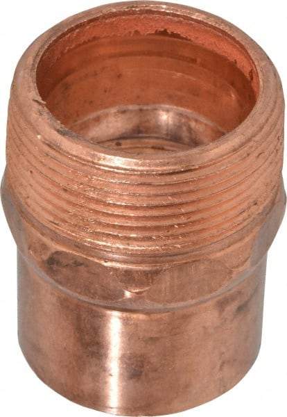 Mueller Industries - 1-1/2" Wrot Copper Pipe Adapter - C X M, Solder Joint - Exact Tool & Supply