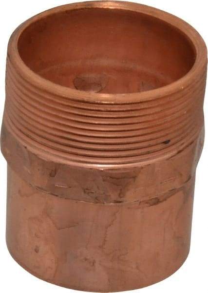 Mueller Industries - 2" Wrot Copper Pipe Adapter - C X M, Solder Joint - Exact Tool & Supply