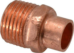 Mueller Industries - 3/8 x 1/2" Wrot Copper Pipe Adapter - C X M, Solder Joint - Exact Tool & Supply