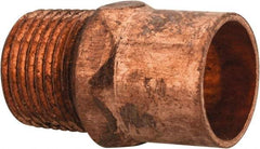 Mueller Industries - 1/2 x 3/8" Wrot Copper Pipe Adapter - C X M, Solder Joint - Exact Tool & Supply