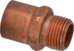 Mueller Industries - 3/4 x 1/2" Wrot Copper Pipe Adapter - C X M, Solder Joint - Exact Tool & Supply