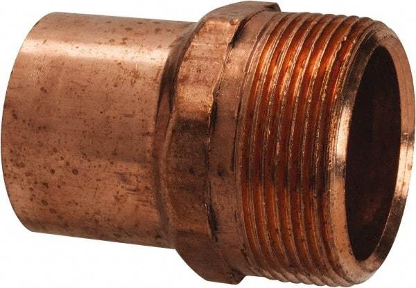 Mueller Industries - 1-1/2" Wrot Copper Pipe Adapter - FTG x M, Solder Joint - Exact Tool & Supply