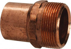 Mueller Industries - 1-1/2" Wrot Copper Pipe Adapter - FTG x M, Solder Joint - Exact Tool & Supply