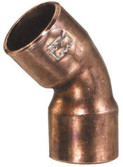 Mueller Industries - 3/8" Wrot Copper Pipe 45° Elbow - C x C, Solder Joint - Exact Tool & Supply