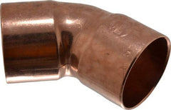 Mueller Industries - 1-1/2" Wrot Copper Pipe 45° Elbow - C x C, Solder Joint - Exact Tool & Supply