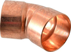 Mueller Industries - 3" Wrot Copper Pipe 45° Elbow - C x C, Solder Joint - Exact Tool & Supply