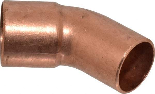 Mueller Industries - 3/4" Wrot Copper Pipe 45° Elbow - FTG x C, Solder Joint - Exact Tool & Supply