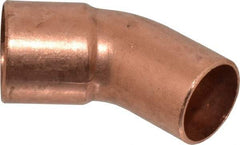 Mueller Industries - 3/4" Wrot Copper Pipe 45° Elbow - FTG x C, Solder Joint - Exact Tool & Supply