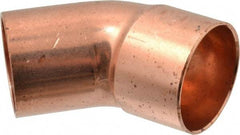 Mueller Industries - 1-1/2" Wrot Copper Pipe 45° Elbow - FTG x C, Solder Joint - Exact Tool & Supply