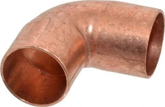 Mueller Industries - 1" Wrot Copper Pipe 90° Elbow - C x C, Solder Joint - Exact Tool & Supply