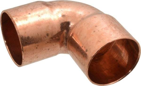 Mueller Industries - 1-1/2" Wrot Copper Pipe 90° Elbow - C x C, Solder Joint - Exact Tool & Supply