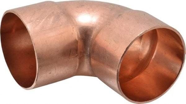 Mueller Industries - 2-1/2" Wrot Copper Pipe 90° Elbow - C x C, Solder Joint - Exact Tool & Supply