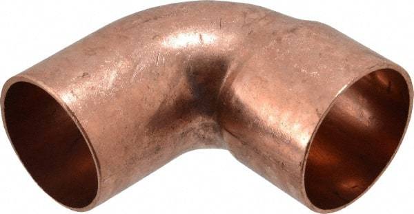 Mueller Industries - 1-1/2" Wrot Copper Pipe 90° Street Elbow - FTG x C, Solder Joint - Exact Tool & Supply