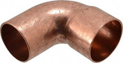 Mueller Industries - 1-1/2" Wrot Copper Pipe 90° Street Elbow - FTG x C, Solder Joint - Exact Tool & Supply