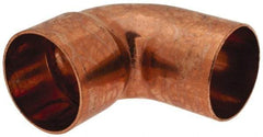 Mueller Industries - 2" Wrot Copper Pipe 90° Street Elbow - FTG x C, Solder Joint - Exact Tool & Supply