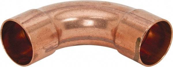 Mueller Industries - 1-1/2" Wrot Copper Pipe 90° Long Radius Elbow - C x C, Solder Joint - Exact Tool & Supply