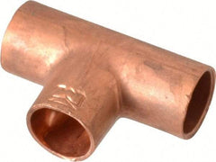 Mueller Industries - Wrot Copper Pipe Tee - C x C x C, Solder Joint - Exact Tool & Supply
