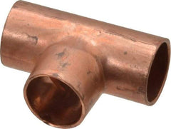 Mueller Industries - 3/8" Wrot Copper Pipe Tee - C x C x C, Solder Joint - Exact Tool & Supply