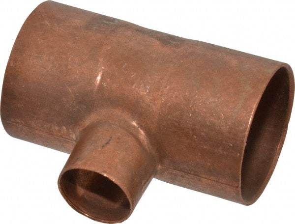 Mueller Industries - 1-1/2" Wrot Copper Pipe Tee - C x C x C, Solder Joint - Exact Tool & Supply