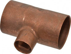 Mueller Industries - 1-1/2" Wrot Copper Pipe Tee - C x C x C, Solder Joint - Exact Tool & Supply