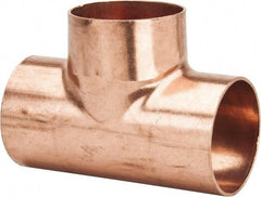 Mueller Industries - 3" Wrot Copper Pipe Tee - C x C x C, Solder Joint - Exact Tool & Supply