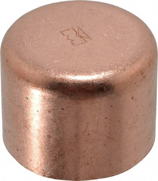 Mueller Industries - 1-1/2" Wrot Copper Pipe Tube Cap - C, Solder Joint - Exact Tool & Supply