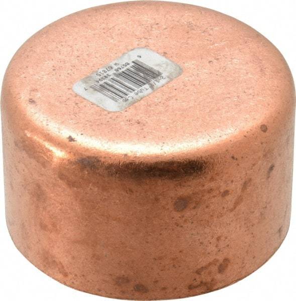 Mueller Industries - 2-1/2" Wrot Copper Pipe Tube Cap - C, Solder Joint - Exact Tool & Supply