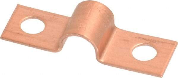 Mueller Industries - 1/4 Pipe, Copper, Pipe or Tube Strap - 2 Mounting Holes - Exact Tool & Supply