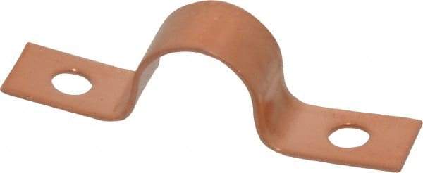 Mueller Industries - 1/2 Pipe, Copper, Pipe or Tube Strap - 2 Mounting Holes - Exact Tool & Supply