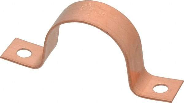 Mueller Industries - 1-1/8 Pipe, Copper, Pipe or Tube Strap - 2 Mounting Holes - Exact Tool & Supply