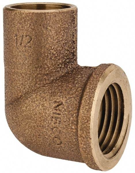 Mueller Industries - 1" Cast Copper Pipe 90° Elbow - C x F, Solder Joint - Exact Tool & Supply