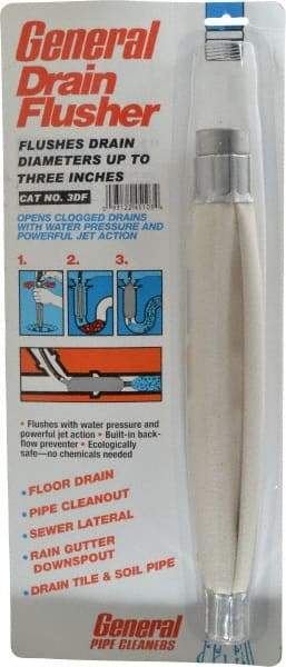 General Pipe Cleaners - Water-Pressure Flush Bags For Minimum Pipe Size: 2 (Inch) For Maximum Pipe Size: 3 (Inch) - Exact Tool & Supply