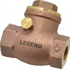 Legend Valve - 1/4" Brass Check Valve - Inline, FNPT x FNPT, 200 WOG - Exact Tool & Supply