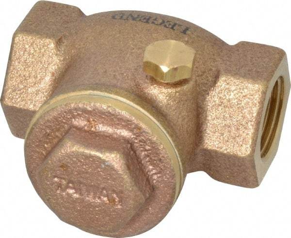 Legend Valve - 3/8" Brass Check Valve - Inline, FNPT x FNPT, 200 WOG - Exact Tool & Supply