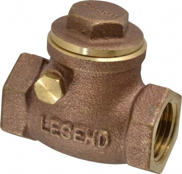 Legend Valve - 1/2" Brass Check Valve - Inline, FNPT x FNPT, 200 WOG - Exact Tool & Supply