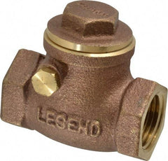 Legend Valve - 1/2" Brass Check Valve - Inline, FNPT x FNPT, 200 WOG - Exact Tool & Supply