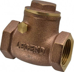 Legend Valve - 3/4" Brass Check Valve - Inline, FNPT x FNPT, 200 WOG - Exact Tool & Supply