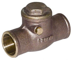 Legend Valve - 2" Lead Free Brass Check Valve - Check Swing, FNPT x FNPT, 200 WOG - Exact Tool & Supply