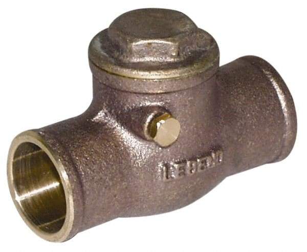 Legend Valve - 1" Lead Free Brass Check Valve - Check Swing, FNPT x FNPT, 200 WOG - Exact Tool & Supply