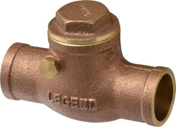 Legend Valve - 3/4" Brass Check Valve - Soldered x Soldered, 200 WOG - Exact Tool & Supply