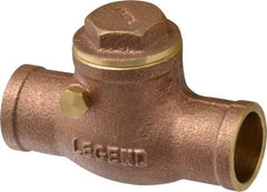 Legend Valve - 3/4" Brass Check Valve - Soldered x Soldered, 200 WOG - Exact Tool & Supply
