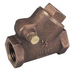 Legend Valve - 1/2" Bronze Check Valve - Y-Pattern, FNPT x FNPT, 300 WOG - Exact Tool & Supply