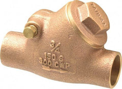 Legend Valve - 3/4" Bronze Check Valve - Y-Pattern, Soldered x Soldered, 300 WOG - Exact Tool & Supply